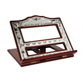 Elegant Wood and Silver book stand